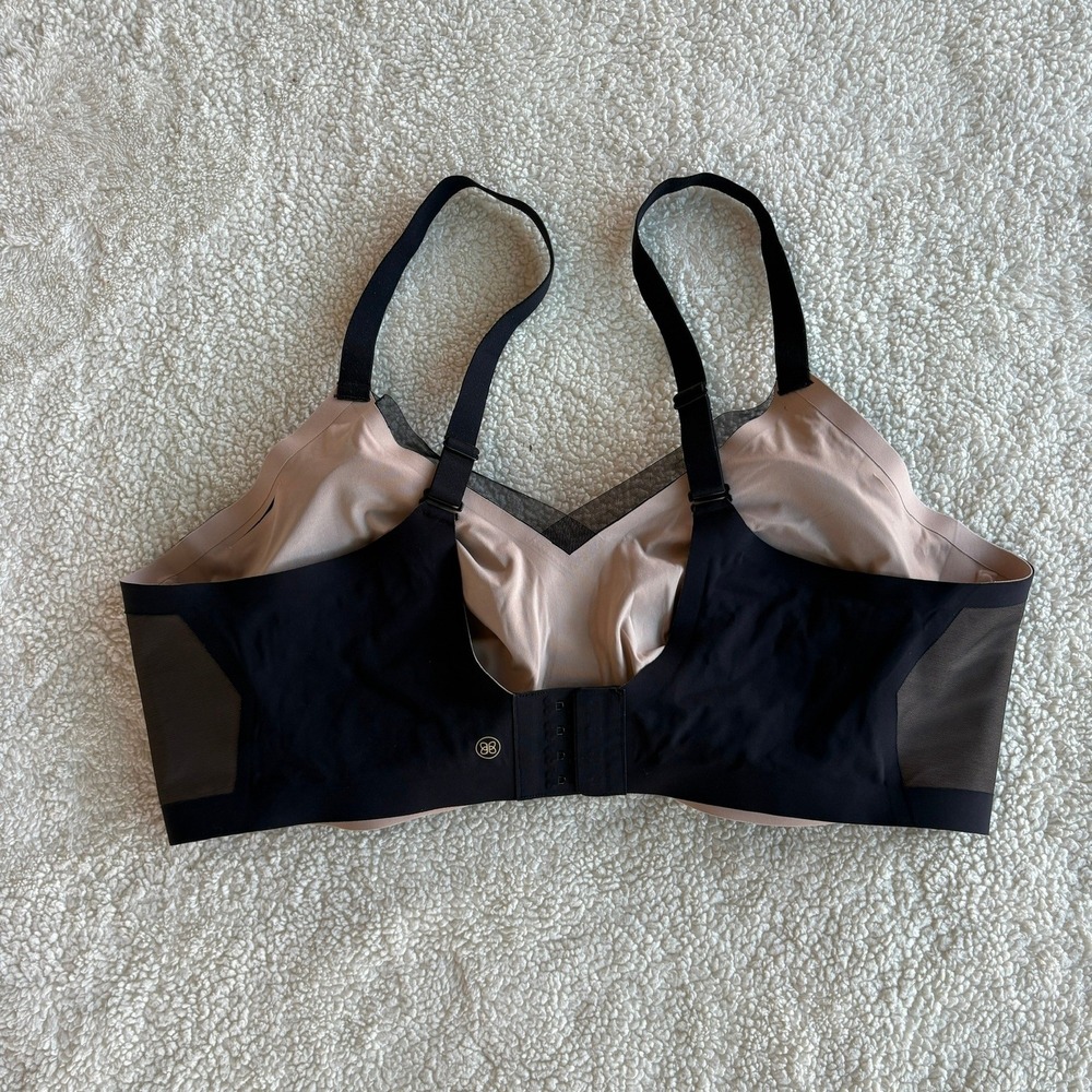Honeylove Crossover Bra Black Wireless Seamless‎ Mesh Plus Size 3X - Picture 2 of 6